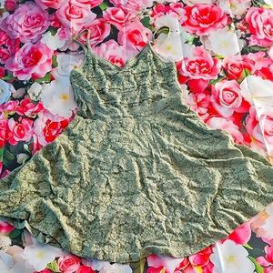 Green Lace Sleeveless Dress Abecrombie And Fitch